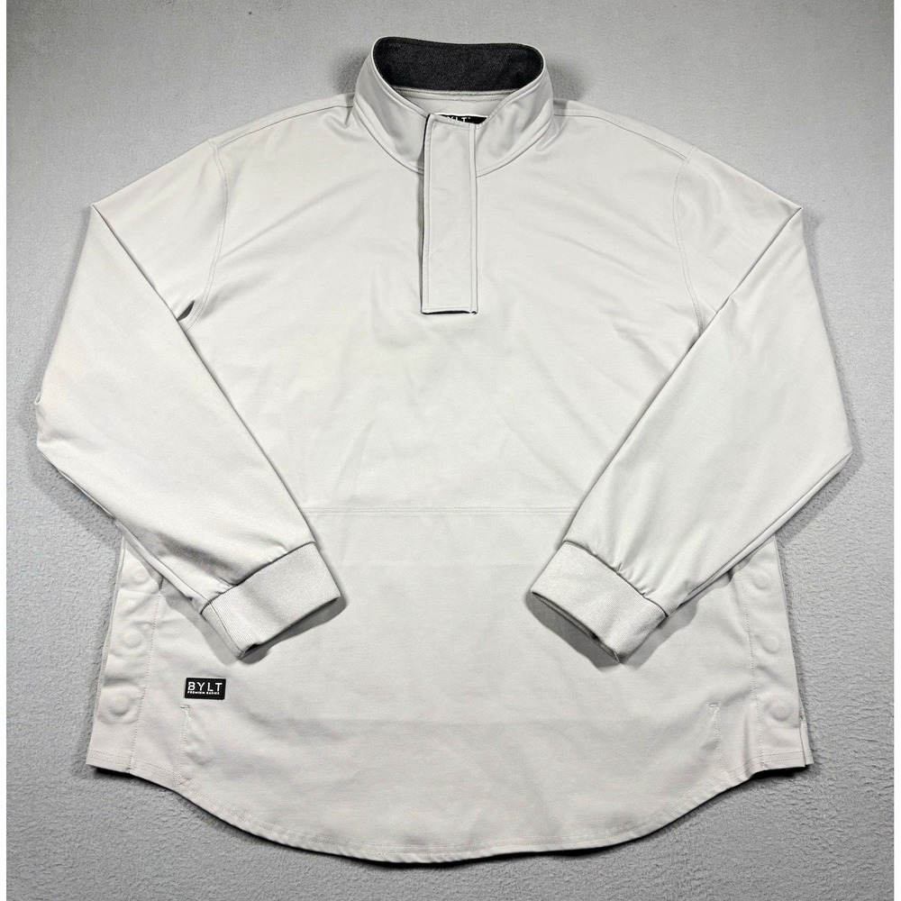 BYLT Premium Basics Solid Grey Elite + Fairway Pullover Stretch Logo Men's XXL